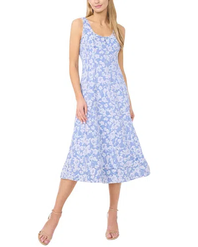 Ted Baker Nara Rose Print Princess Seam Dress In Blue