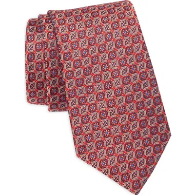 Ted Baker Neat Florette Tie In Red