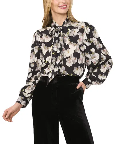 Ted Baker Neck Tie Button Down Blouse In Black