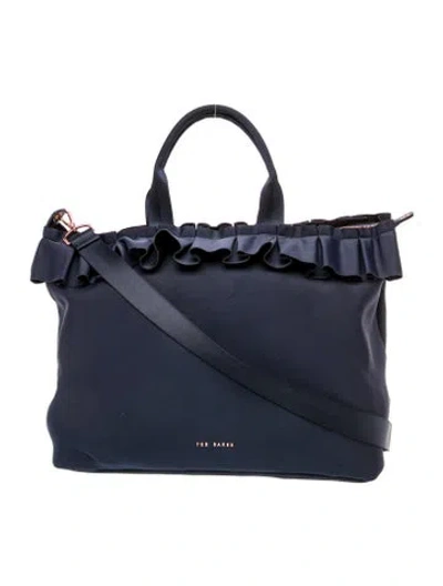 Pre-owned Ted Baker Neoprene Messenger Bag In Blue