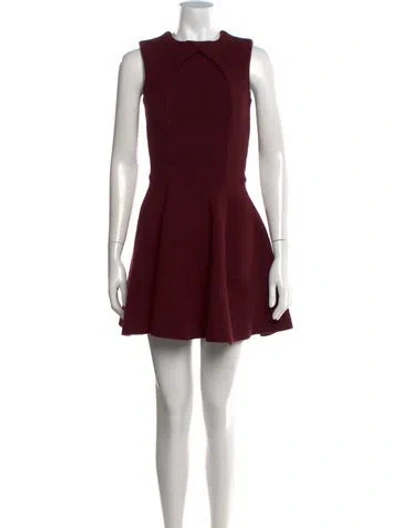 Pre-owned Ted Baker Neoprene Mini Dress In Burgundy