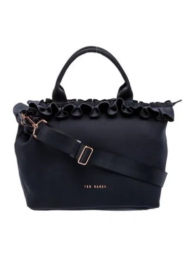Pre-owned Ted Baker Neoprene Top Handle Bag In Blue