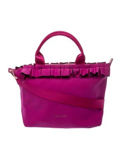 Pre-owned Ted Baker Neoprene Top Handle Bag In Pink