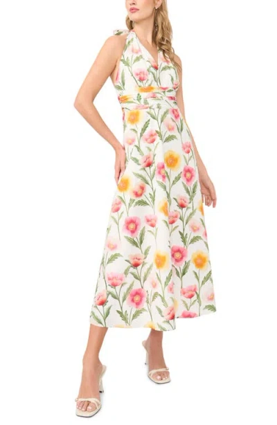 Ted Baker Nicky Floral Halter Neck Cotton Dress In Multi