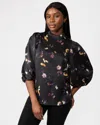Ted Baker Niycole Womens High Neck Top With Balloon Sleeves In Black