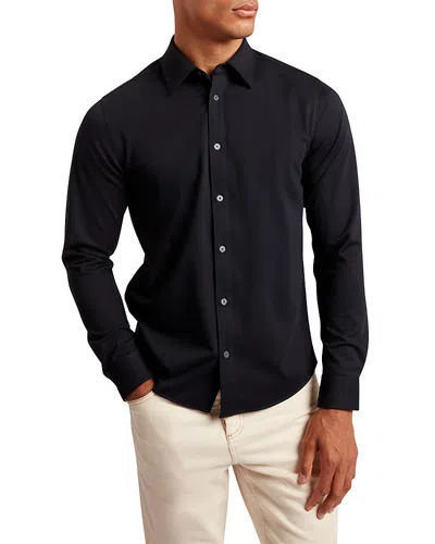 Ted Baker Nortun Button-front Shirt In Black