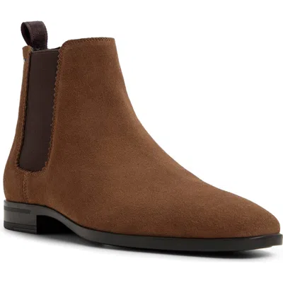 Ted Baker Norwich Plain Toe Chelsea Boot In Brown