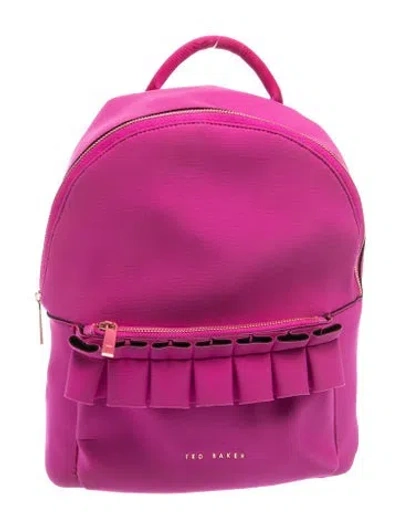 Pre-owned Ted Baker Nylon Backpack In Purple