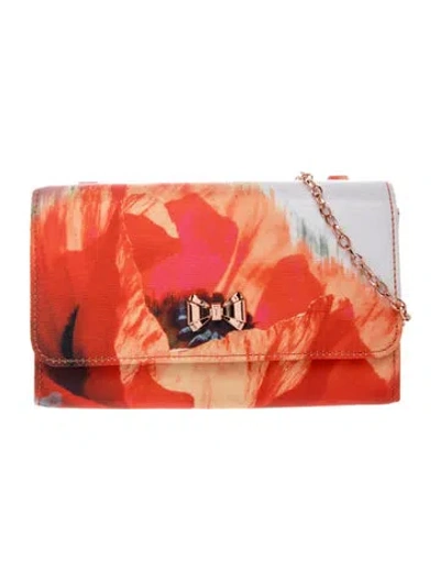 Pre-owned Ted Baker Nylon Clutch In Orange