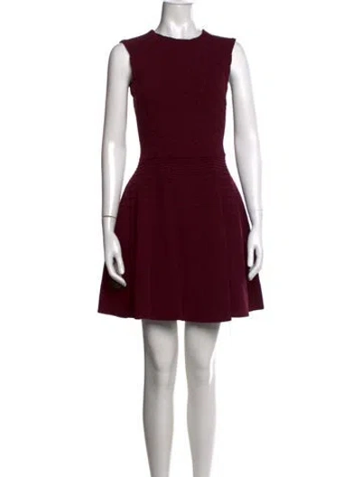 Pre-owned Ted Baker Nylon Mini Dress In Burgundy
