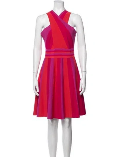 Pre-owned Ted Baker Nylon Mini Dress In Pink