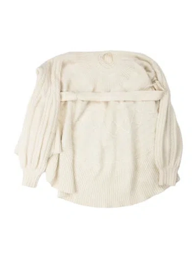 Pre-owned Ted Baker Nylon V-neck Sweater In Neutral