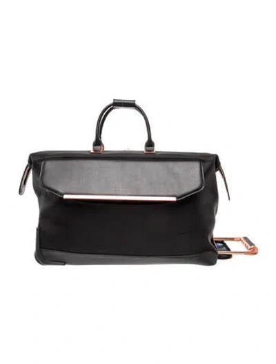 Pre-owned Ted Baker Nylon Weekender Bag In Black
