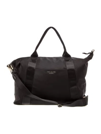 Pre-owned Ted Baker Nylon Weekender Bag In Black