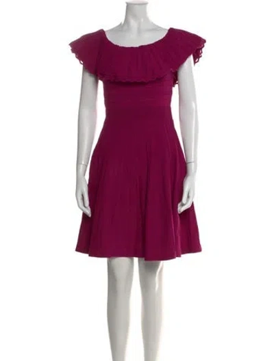 Pre-owned Ted Baker Off-the-shoulder Mini Dress In Pink