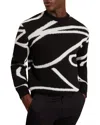 Ted Baker Oldrich Script Graphic Sweater In Black