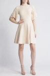 Ted Baker Olivia Rib Fit & Flare Dress In Light Pink