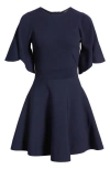 Ted Baker London Olivia Rib Fit & Flare Dress In Navy