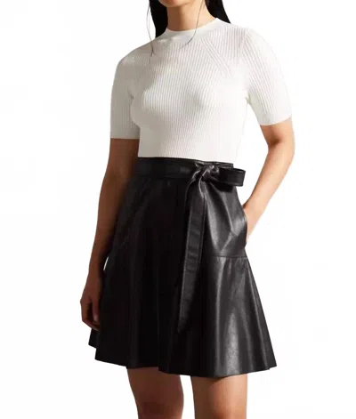 Ted Baker Oliyia Dress In White/black