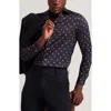 Ted Baker Olufar Print Cotton Button-up Shirt In Blue