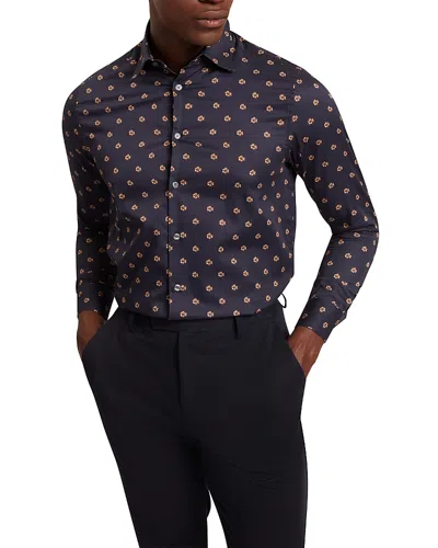 Ted Baker Olufar Slim Fit Button-front Shirt In Brown