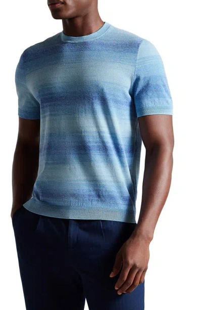 Ted Baker Ombré Knit T-shirt In Blue