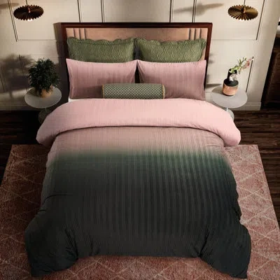 Ted Baker Ombre Velvet Comforter Set Mauve Chalk (set Of 3) In Pink