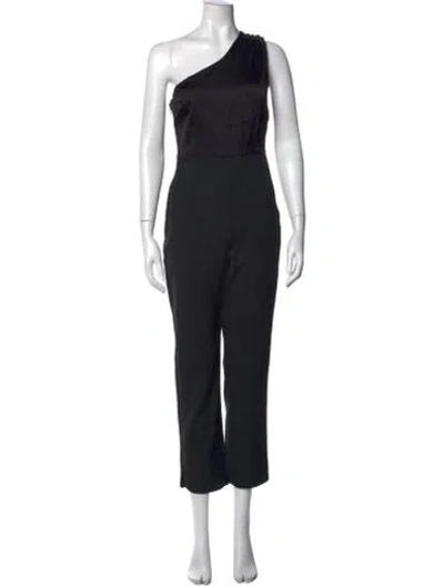 Pre-owned Ted Baker One-shoulder Jumpsuit In Black