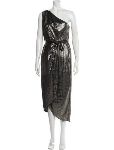 Pre-owned Ted Baker One-shoulder Long Dress In Green