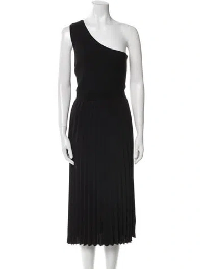 Pre-owned Ted Baker One-shoulder Long Dress W/ Tags In Black