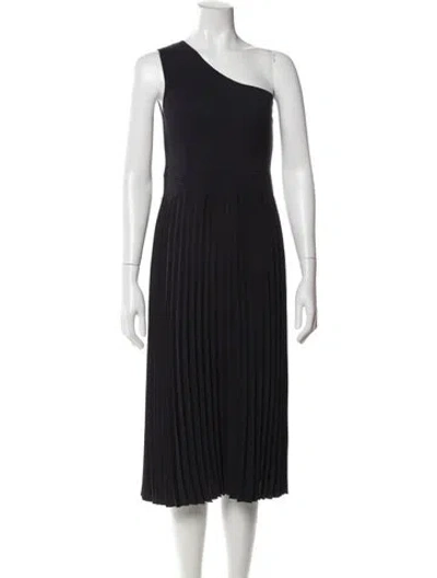 Pre-owned Ted Baker One-shoulder Midi Length Dress In Gray