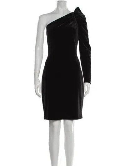 Pre-owned Ted Baker One-shoulder Mini Dress In Black