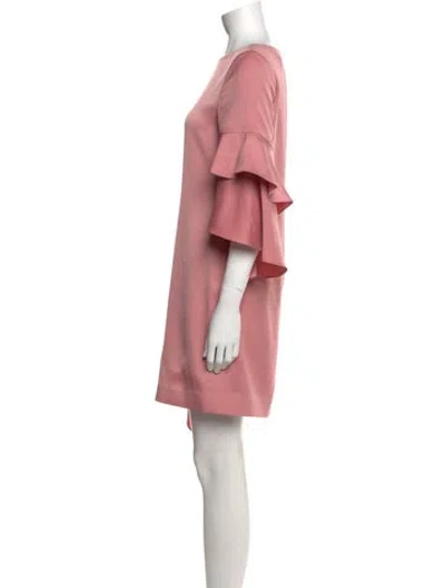 Pre-owned Ted Baker One-shoulder Mini Dress In Pink