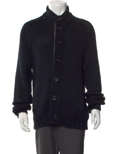 Pre-owned Ted Baker Open Front Long Sleeve Cardigan In Black