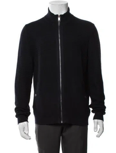 Pre-owned Ted Baker Open Front Long Sleeve Cardigan In Black