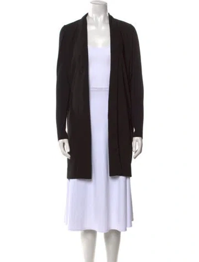 Pre-owned Ted Baker Open Front Sweater In Black