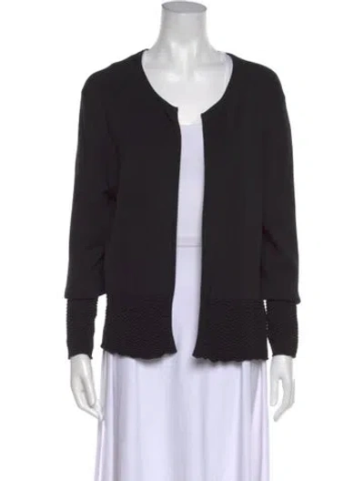 Pre-owned Ted Baker Open Front Sweater In Black