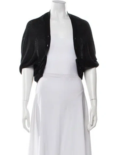 Pre-owned Ted Baker Open Front Sweater In Black