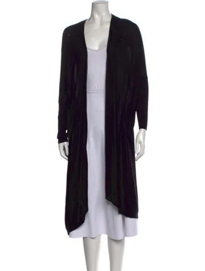 Pre-owned Ted Baker Open Front Sweater In Black