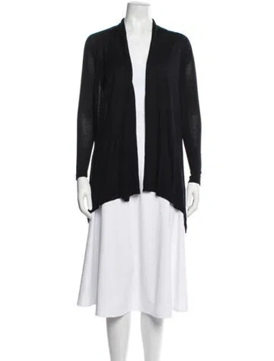 Pre-owned Ted Baker Open Front Sweater In Black