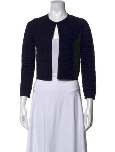 Pre-owned Ted Baker Open Front Sweater In Blue