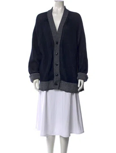 Pre-owned Ted Baker Open Front Sweater In Blue