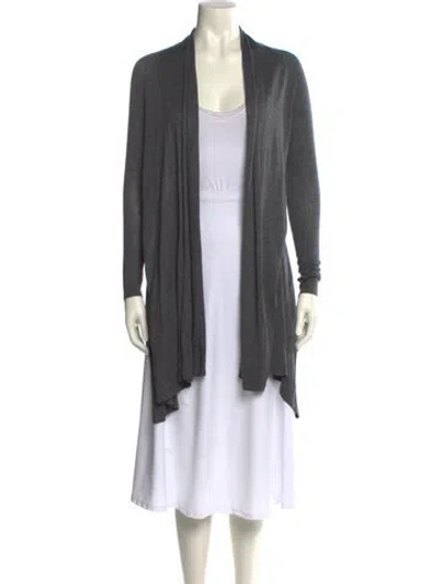 Pre-owned Ted Baker Open Front Sweater In Gray