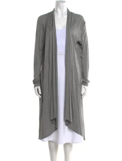 Pre-owned Ted Baker Open Front Sweater In Gray