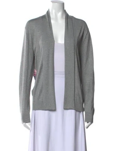 Pre-owned Ted Baker Open Front Sweater In Grey