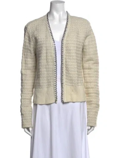 Pre-owned Ted Baker Open Front Sweater In Neutrals