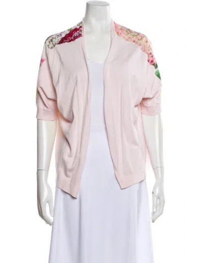 Pre-owned Ted Baker Open Front Sweater In Pink