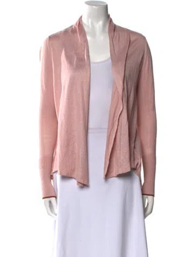 Pre-owned Ted Baker Open Front Sweater In Pink