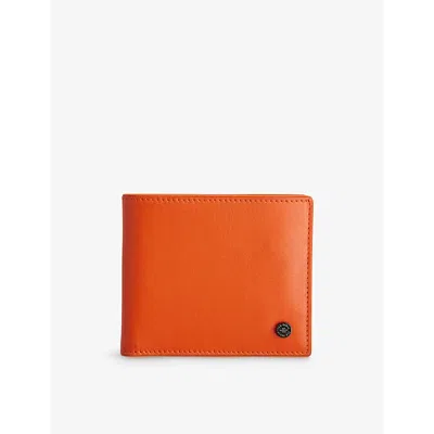 Ted Baker Orange Coltonn Logo-stud Two-tone Leather Wallet