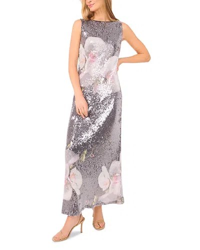 Ted Baker Orchielle Boat Neck Maxi Dress In Silver